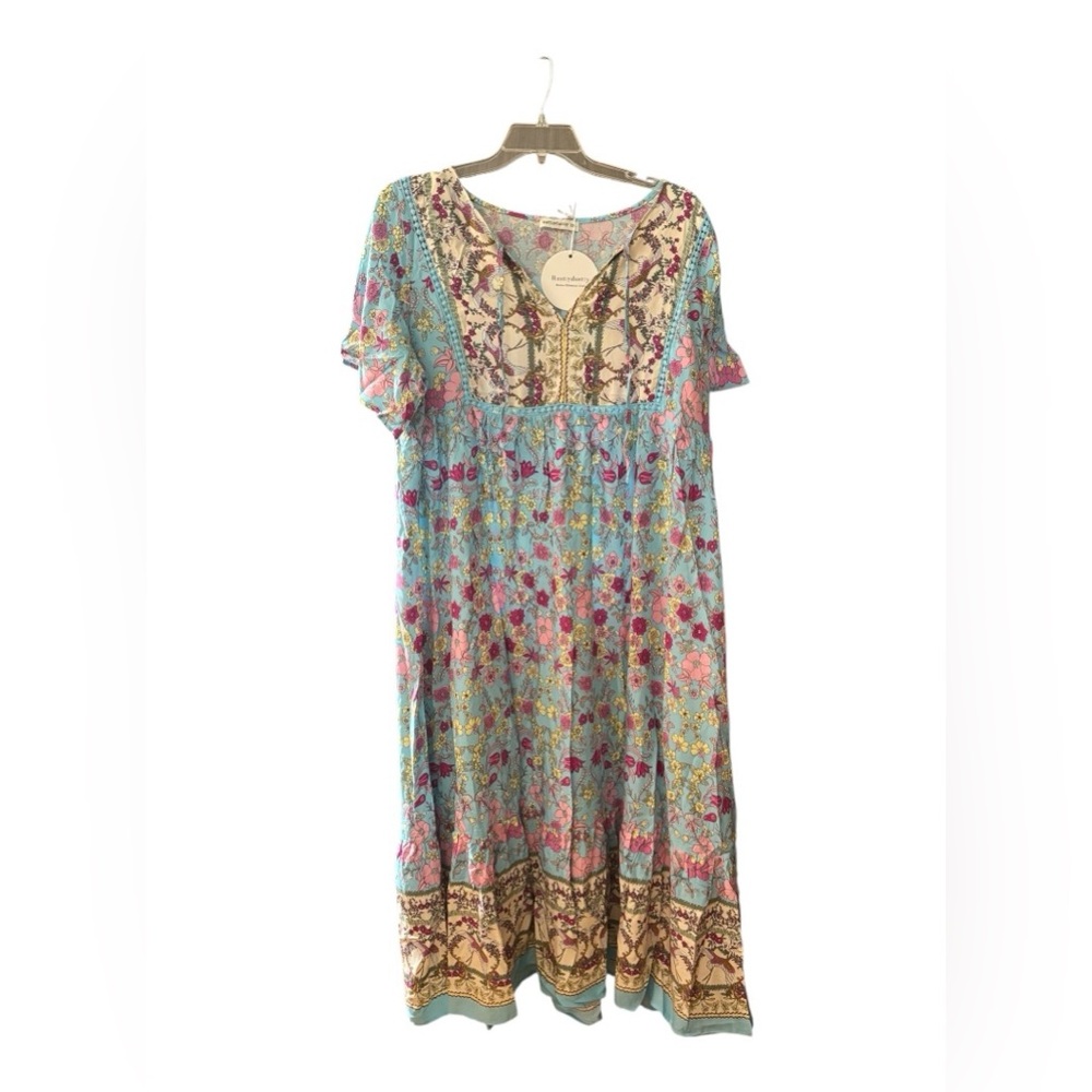 Boho Floral Maxi Dress 2XL - NWT